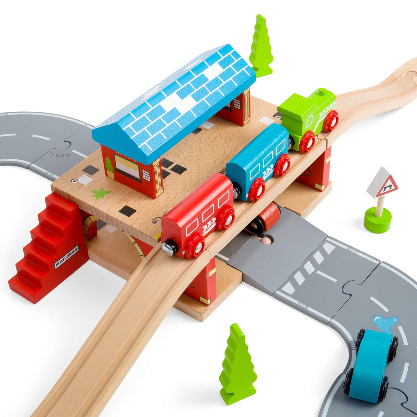 Overground Station - Wooden Train Toy