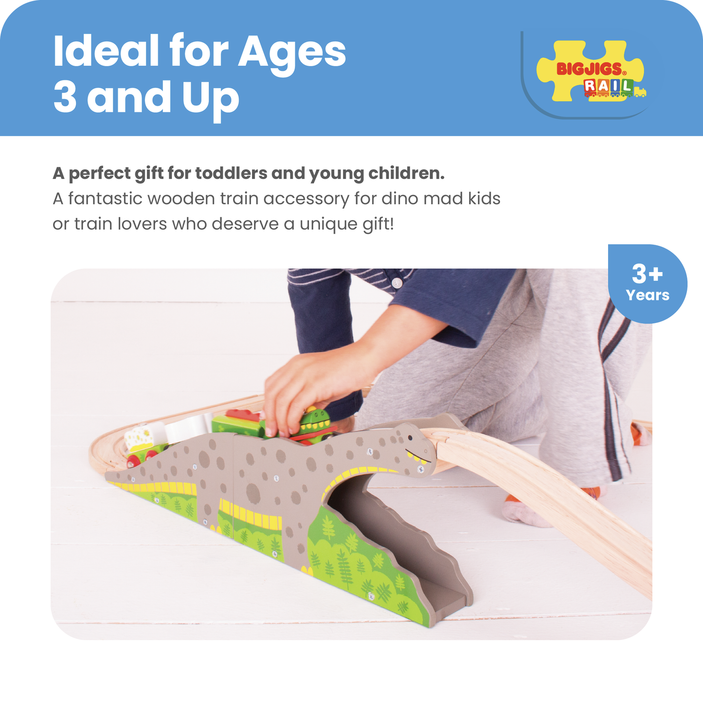 Bronto Riser - Wooden Train Toy