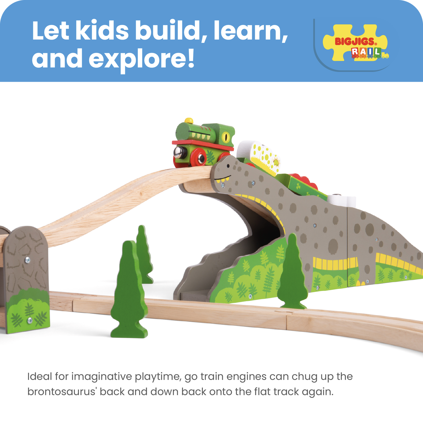 Bronto Riser - Wooden Train Toy