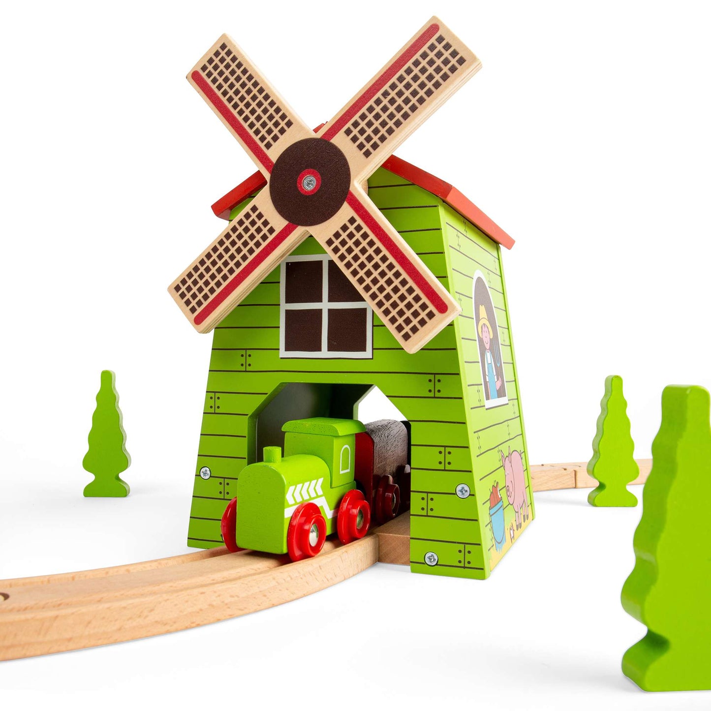 Country Windmill - Wooden Train Toy