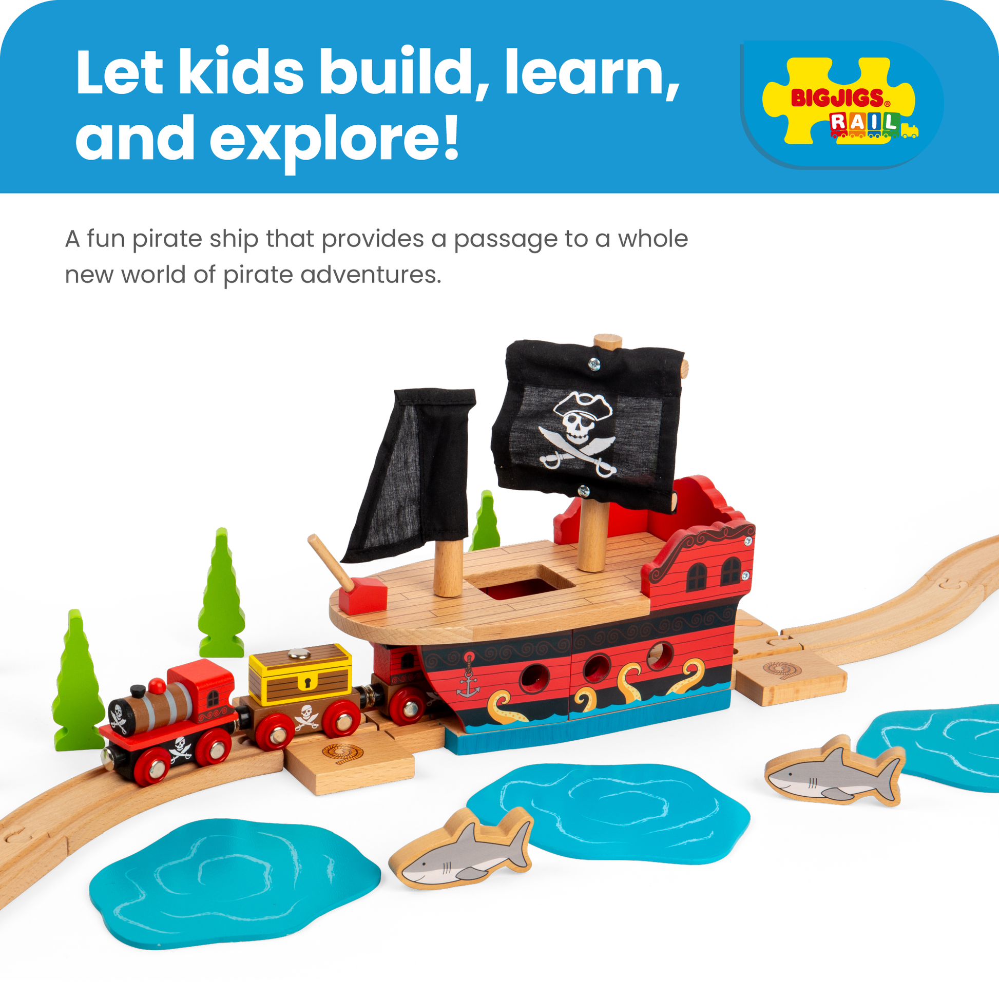 Pirate Galleon Tunnel - Wooden Toy