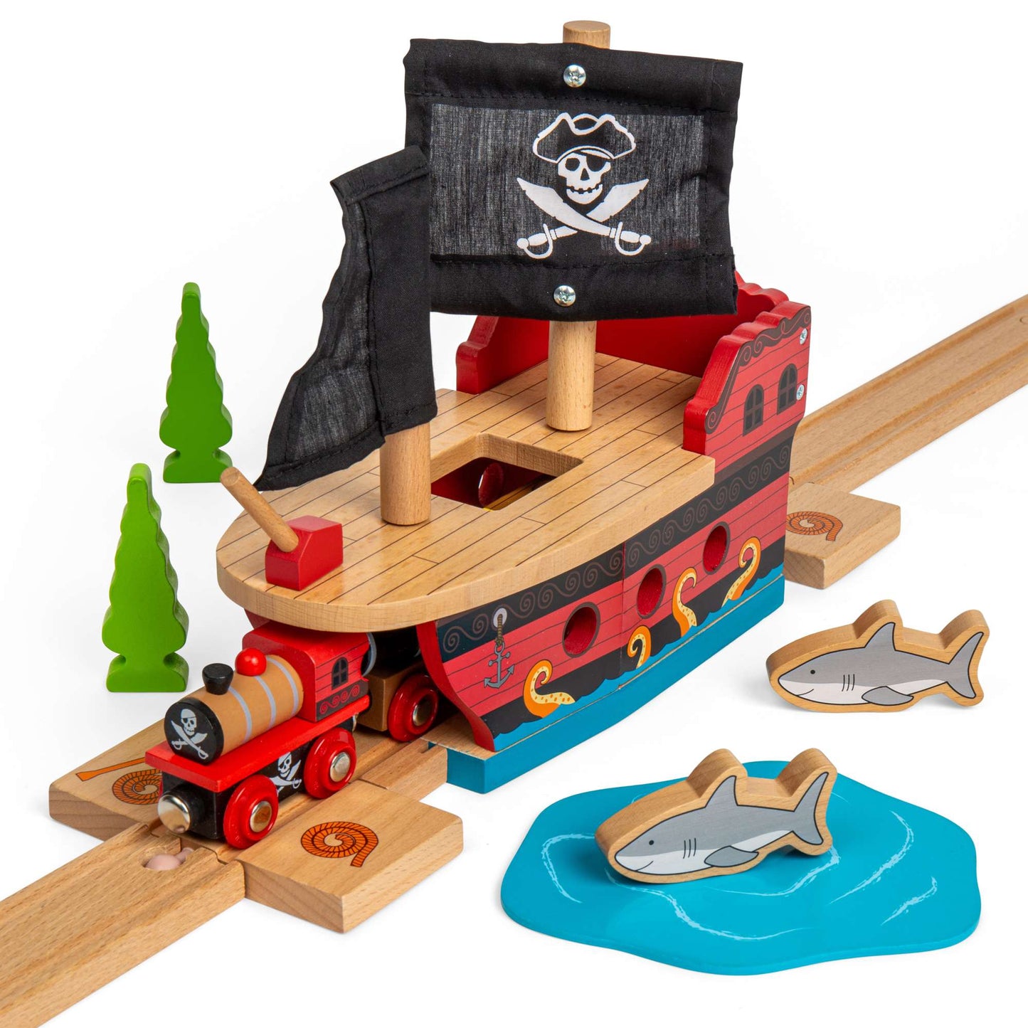 Pirate Galleon Tunnel - Wooden Toy