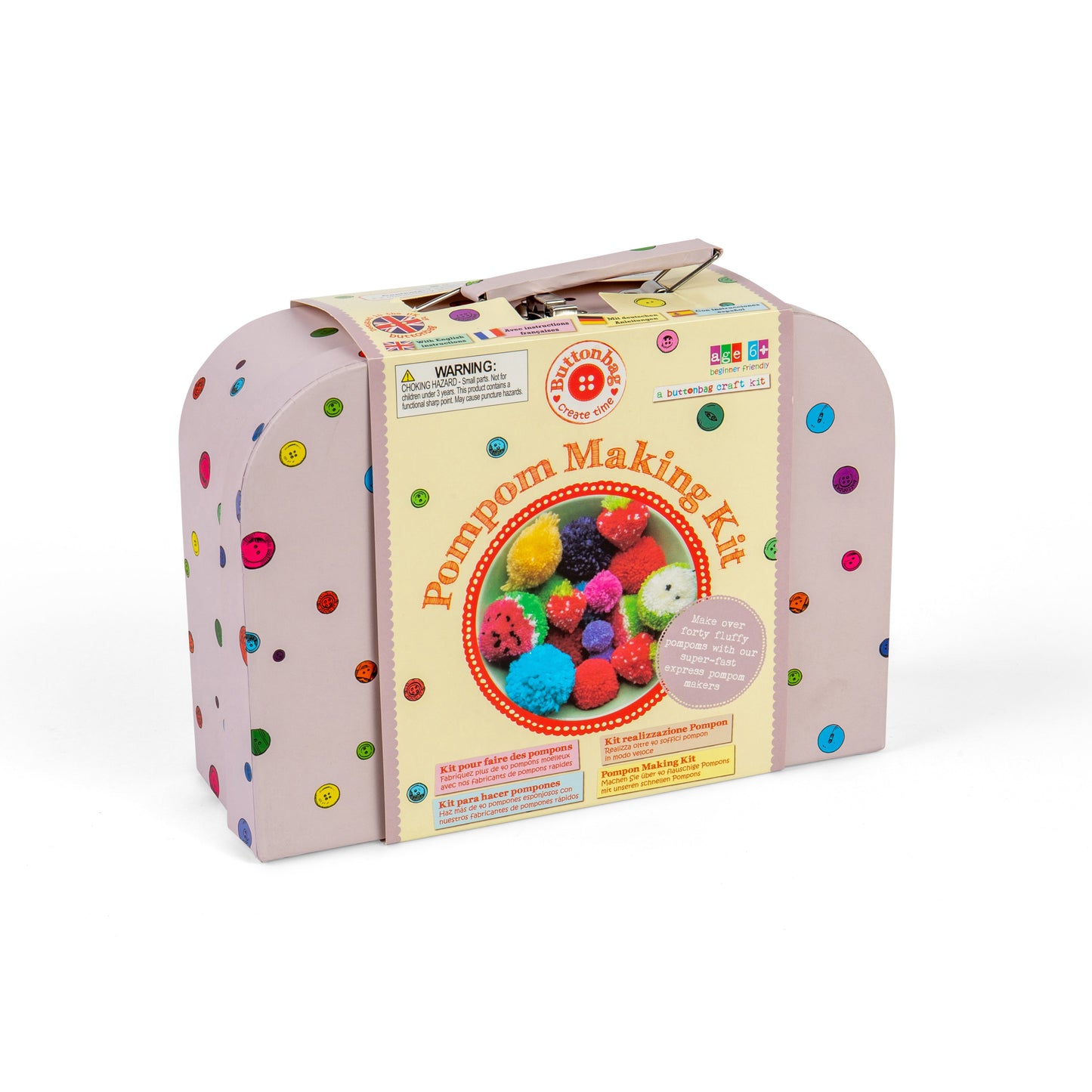 Pompom Suitcase - Buttonbag