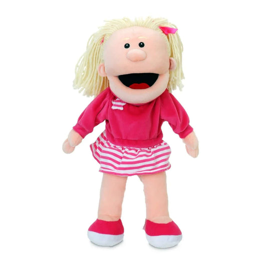 White Girl Moving Mouth Hand Puppet
