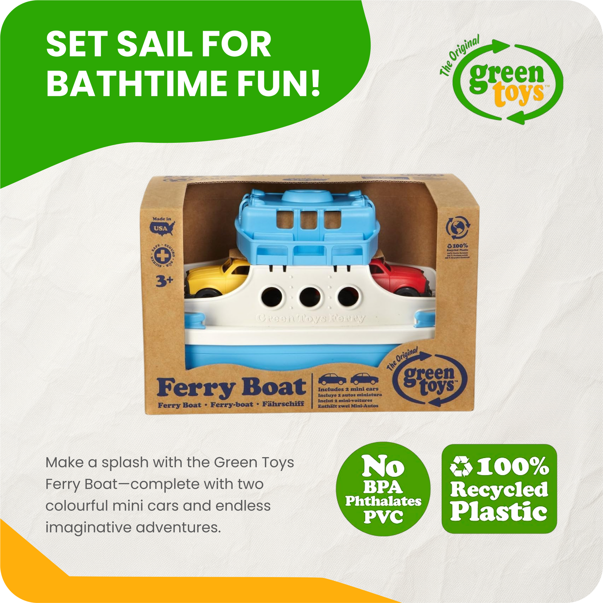 Ferry Boat with Cars - Bath or Pool Toy