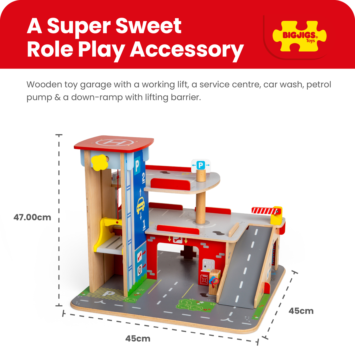Park & Play Toy Garage - Wooden Toy