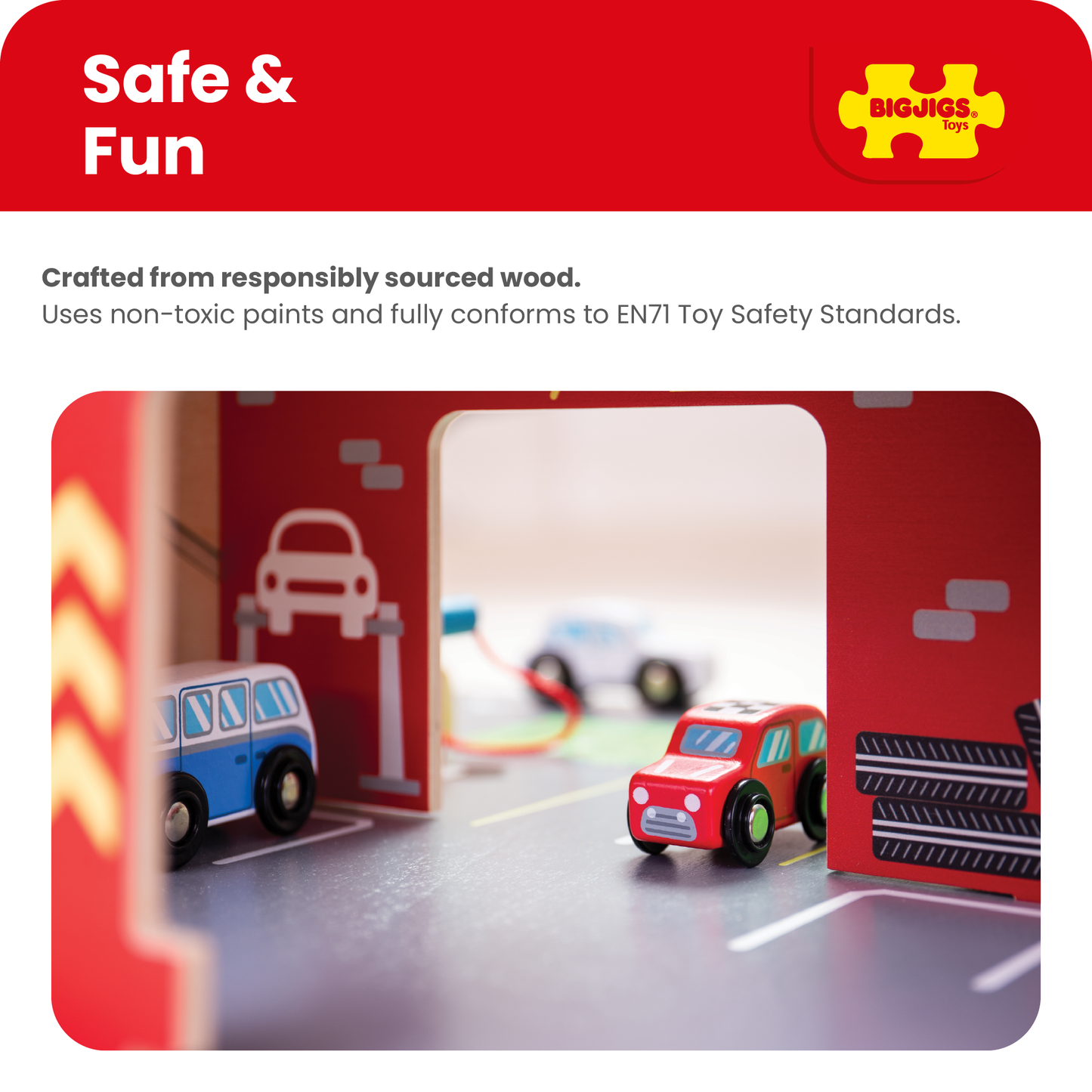 Park & Play Toy Garage - Wooden Toy