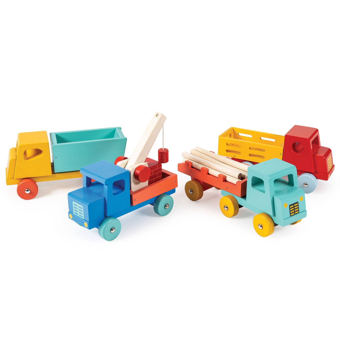 Camion forestier turquoise