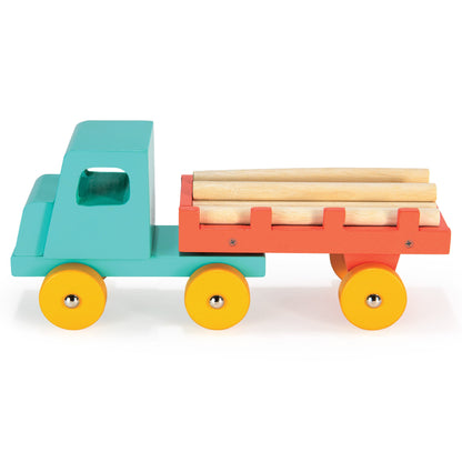 Camion forestier turquoise