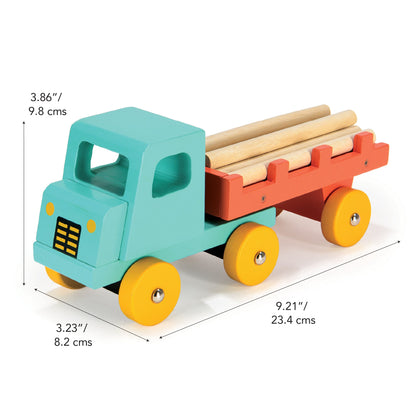 Camion forestier turquoise