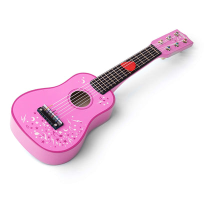 Guitare rose (fleurs)