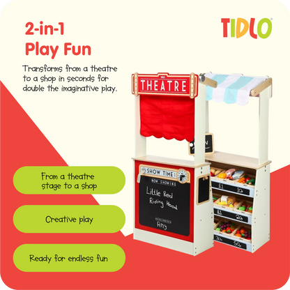 Tidlo Play Shop and Theatre - 2 in 1 Design