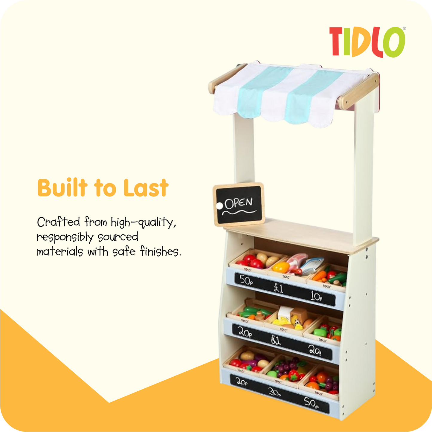 Tidlo Play Shop and Theatre - 2 in 1 Design