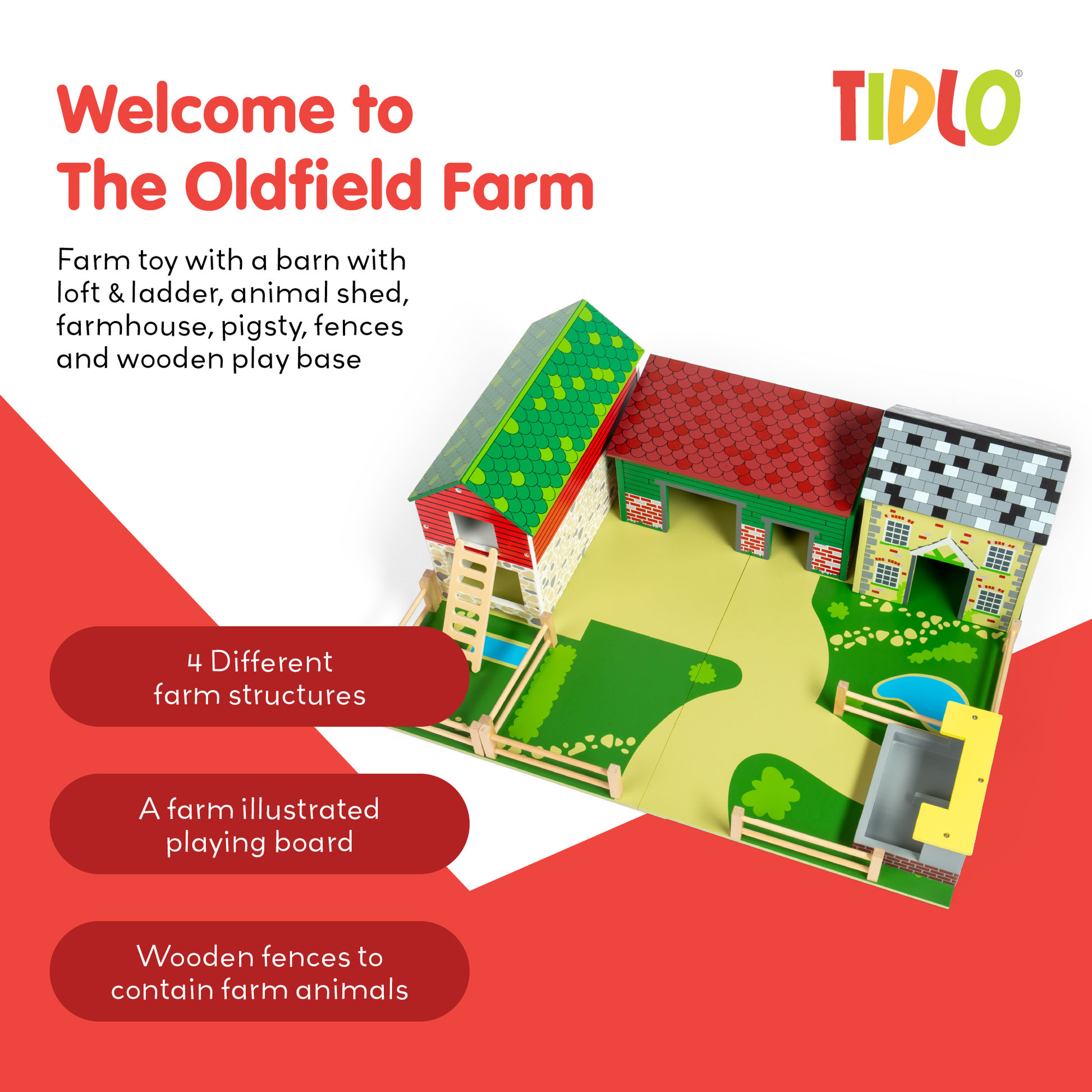 The Oldfield Farm Playset - Wooden Toy