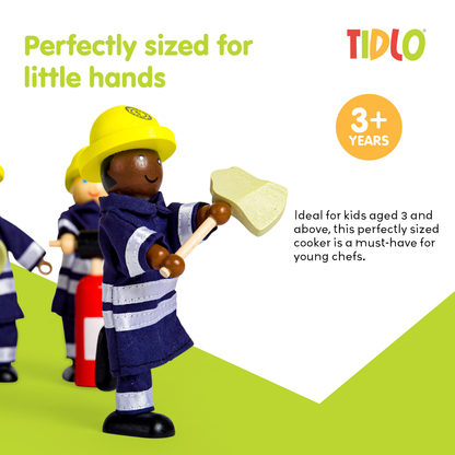 Firefighters Set - 4 Wooden Dolls