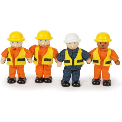 Figurines de construction en bois
