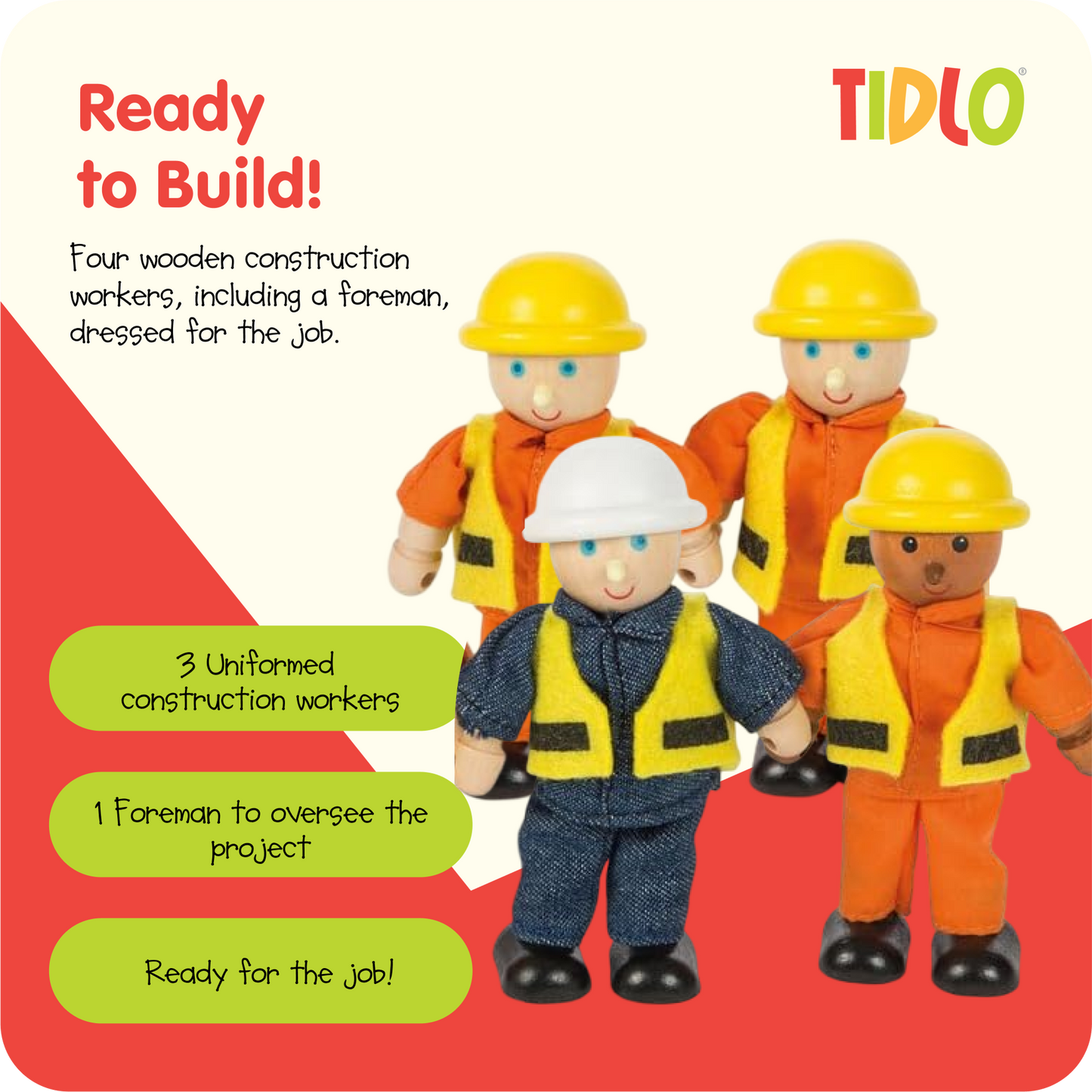 Figurines de construction en bois