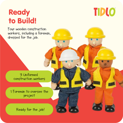 Figurines de construction en bois