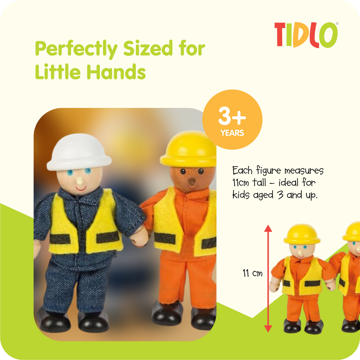 Figurines de construction en bois