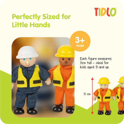 Figurines de construction en bois