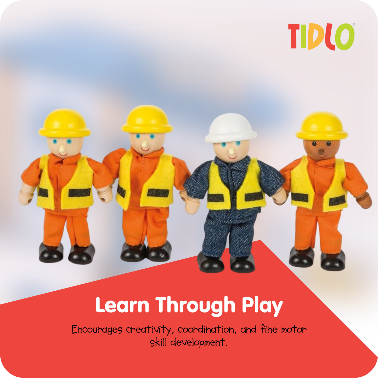 Figurines de construction en bois