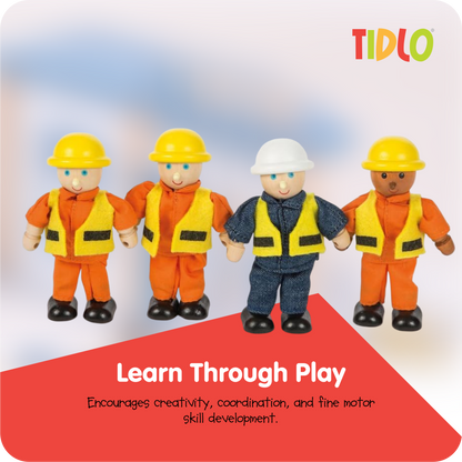 Figurines de construction en bois
