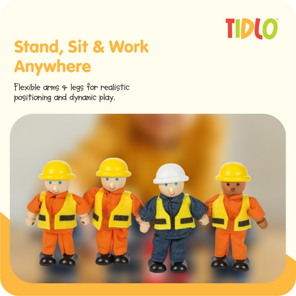 Figurines de construction en bois
