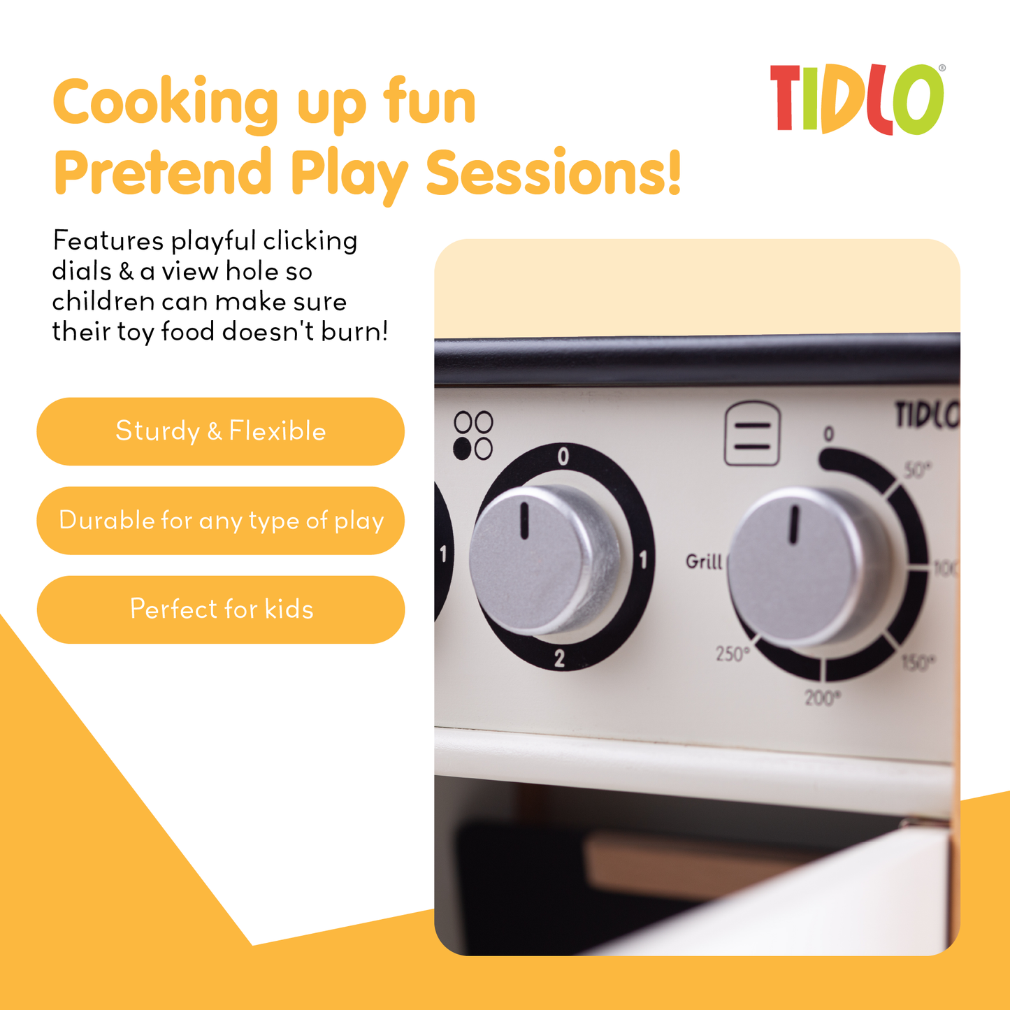 Education Cooker - White Wooden Toy