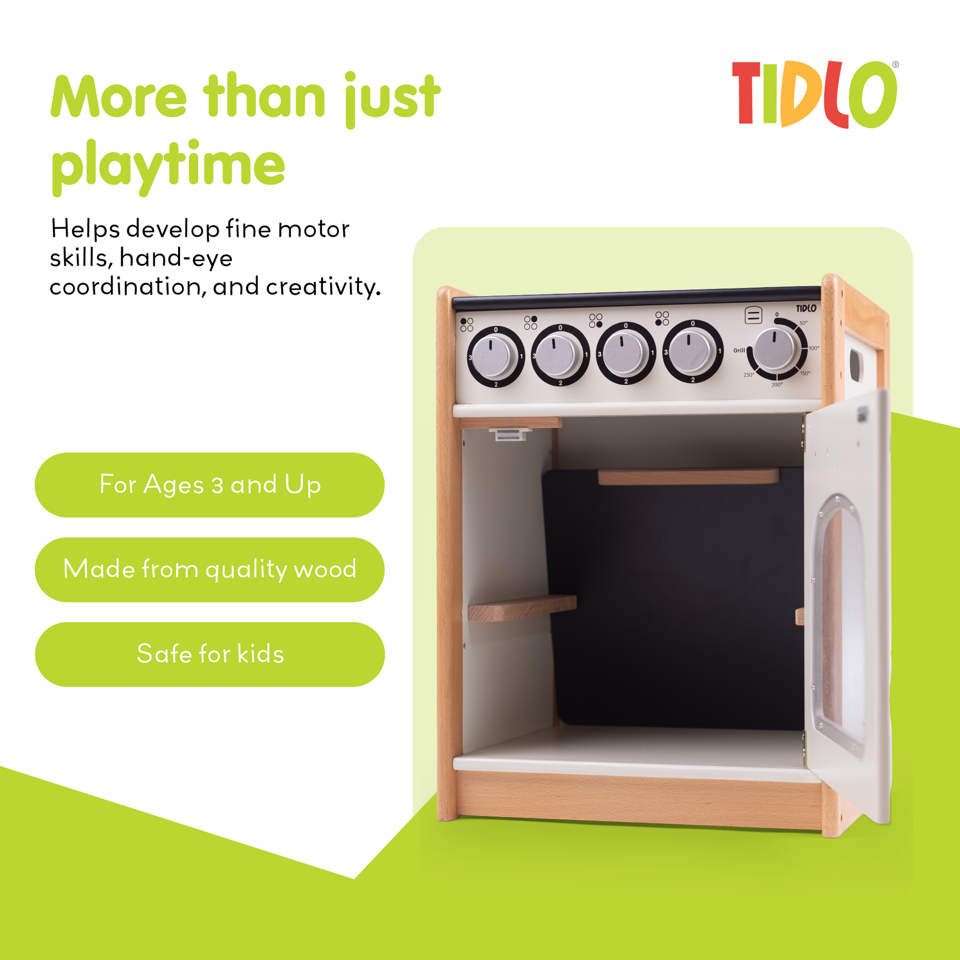 Education Cooker - White Wooden Toy