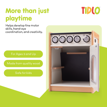 Education Cooker - White Wooden Toy