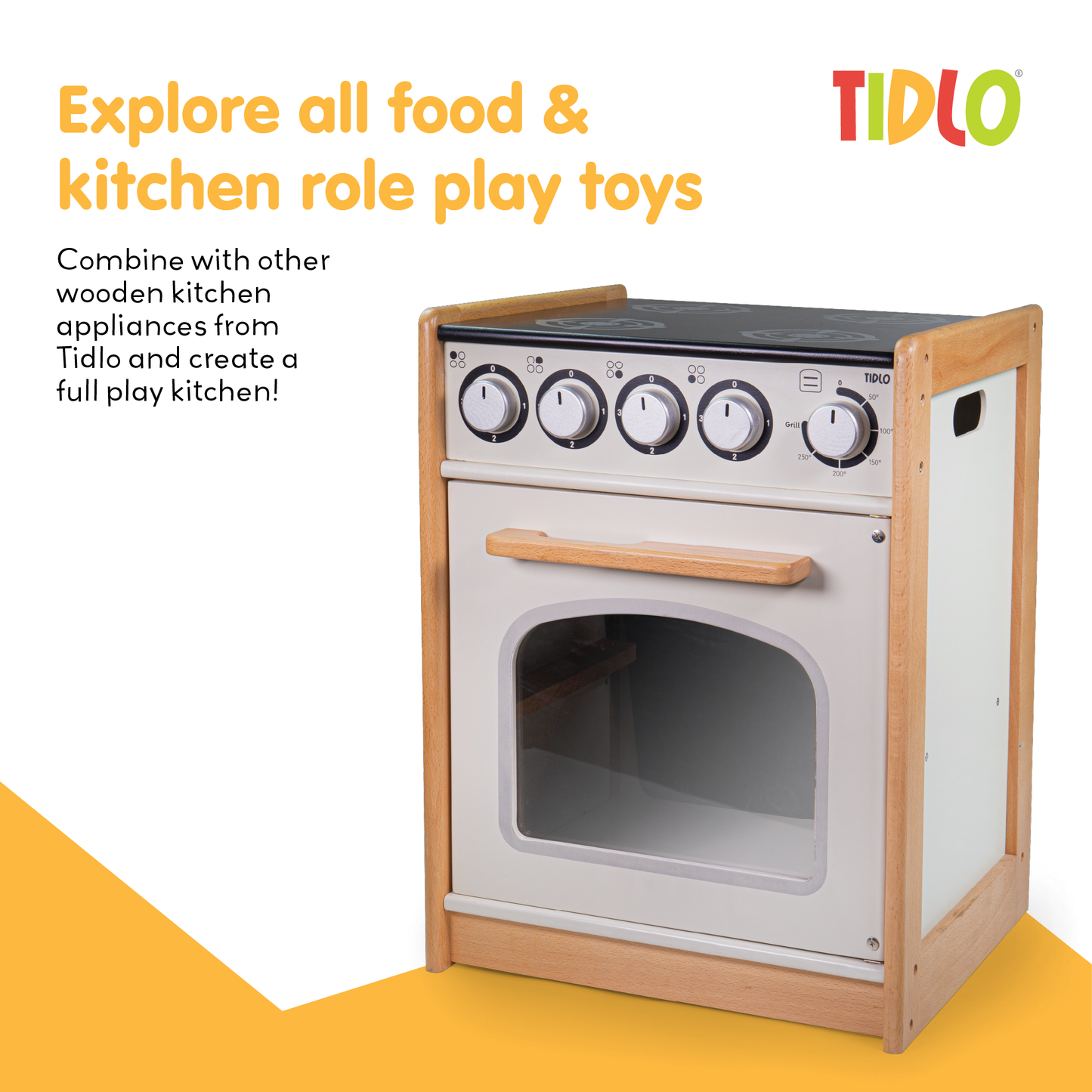 Education Cooker - White Wooden Toy