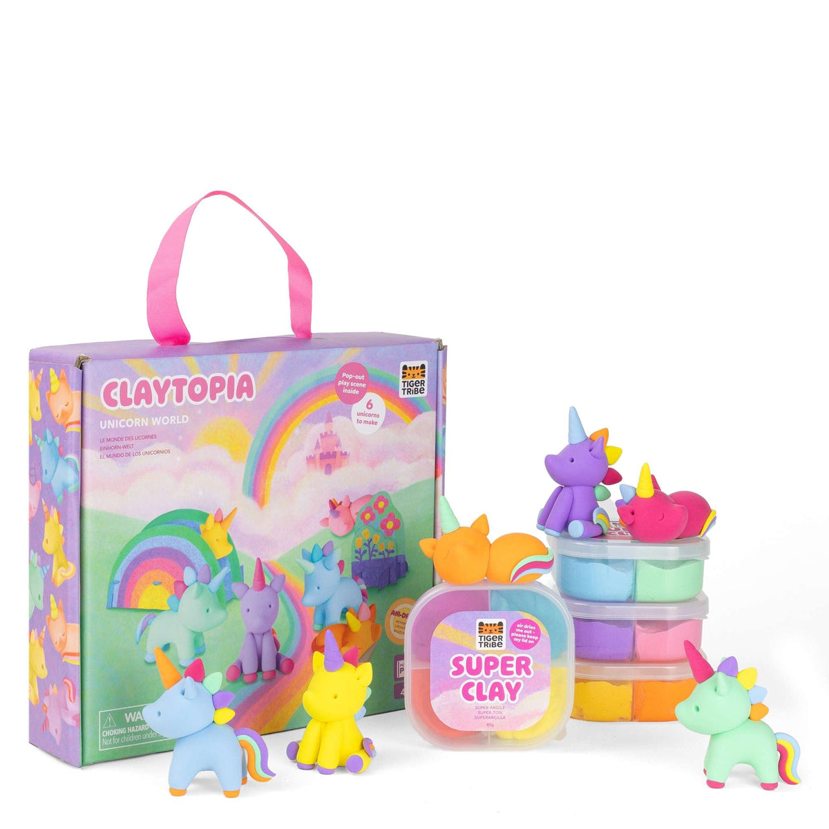 Claytopia - Unicorn World Toy Playset - Toby Tiger