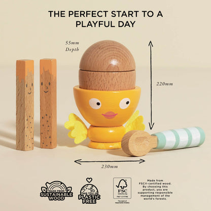 Wooden Egg Cup & Soldiers