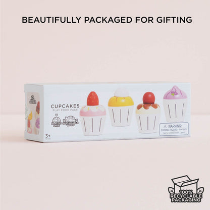 Wooden Cupcake Play Food Set