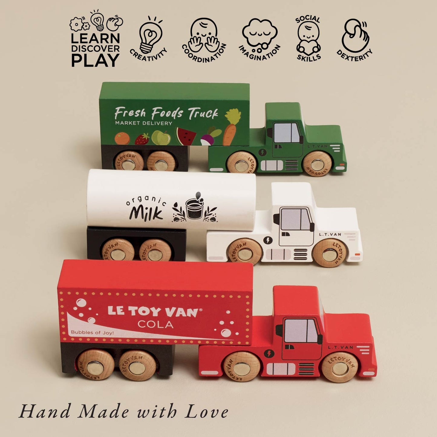 Wooden Trailer Truck Set