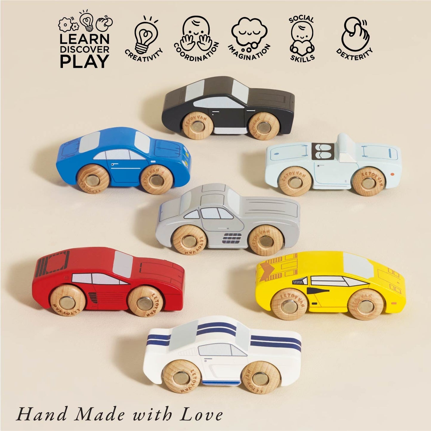 Classic Wooden Sports Car Gift Set
