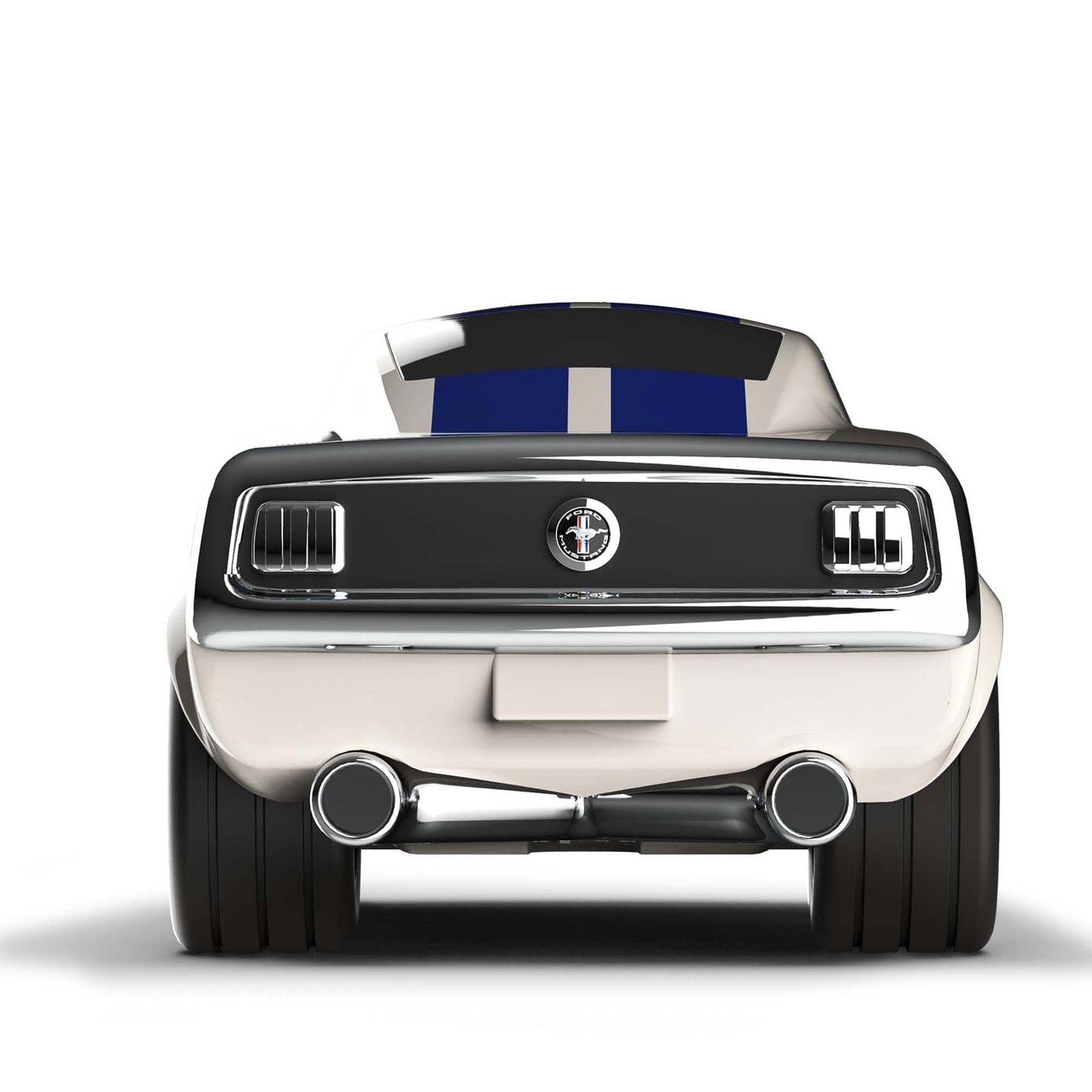 Ford Mustang Racing Car Ivory White Toy Car - Toby Tiger