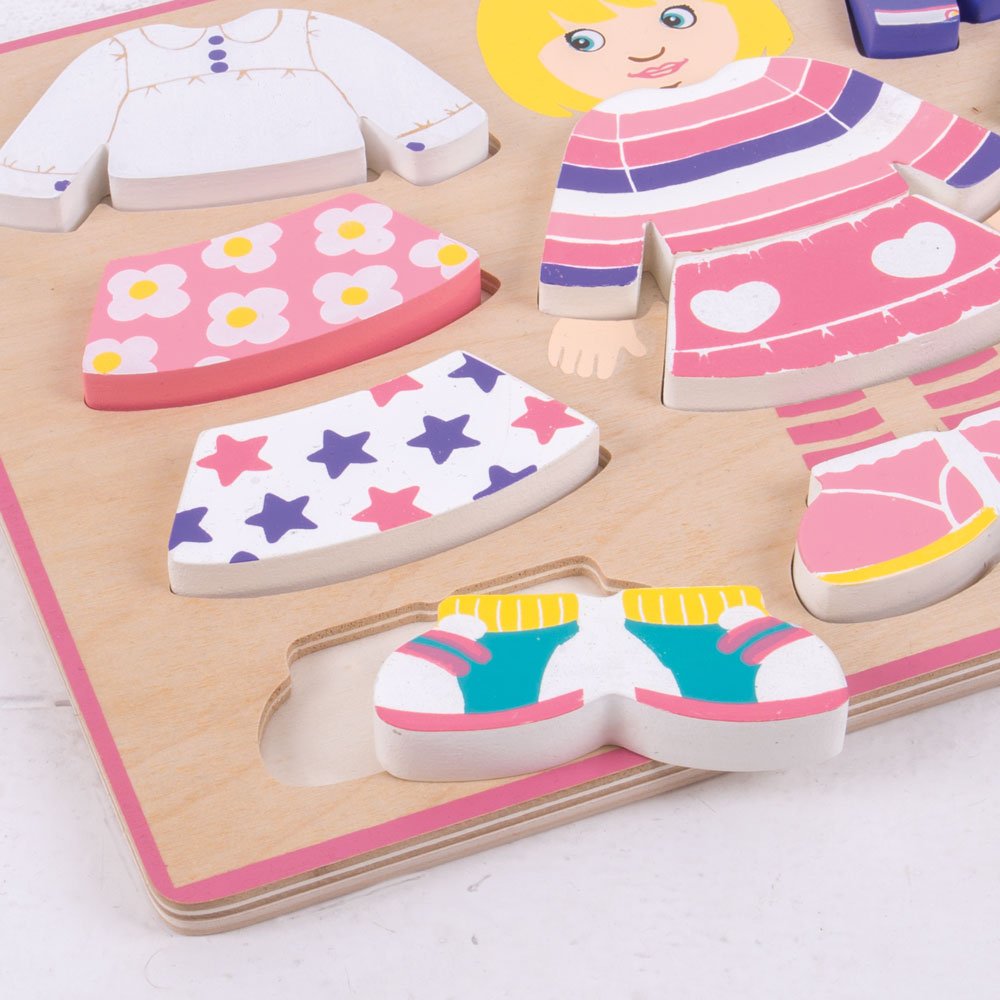 Dressing Girl Puzzle - Toby Tiger