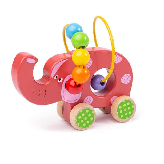 Push Along Elephant Bead Frame - Toby Tiger