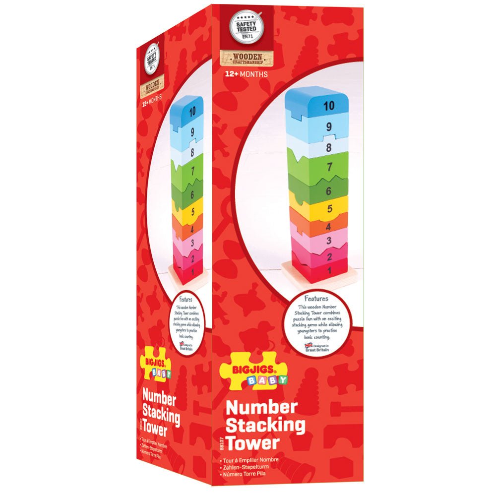 Number Tower - Wooden Toy - Toby Tiger