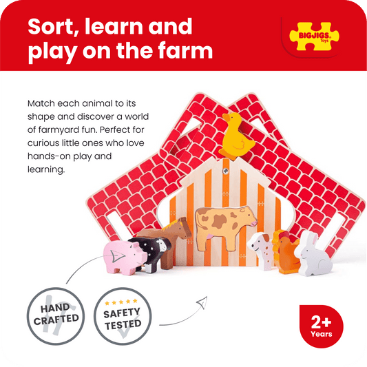 Farmhouse Shape Sorter Toy - Toby Tiger