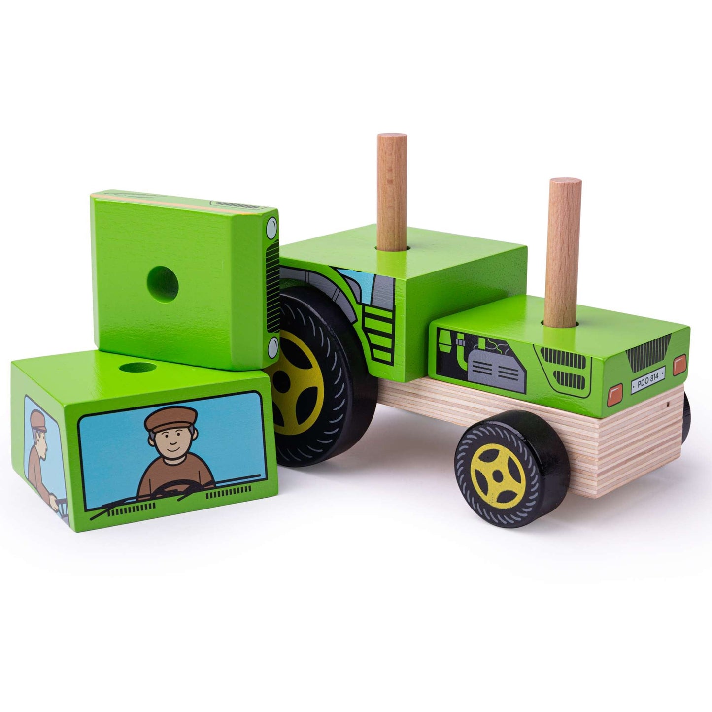 Stacking Tractor Toy - Toby Tiger UK