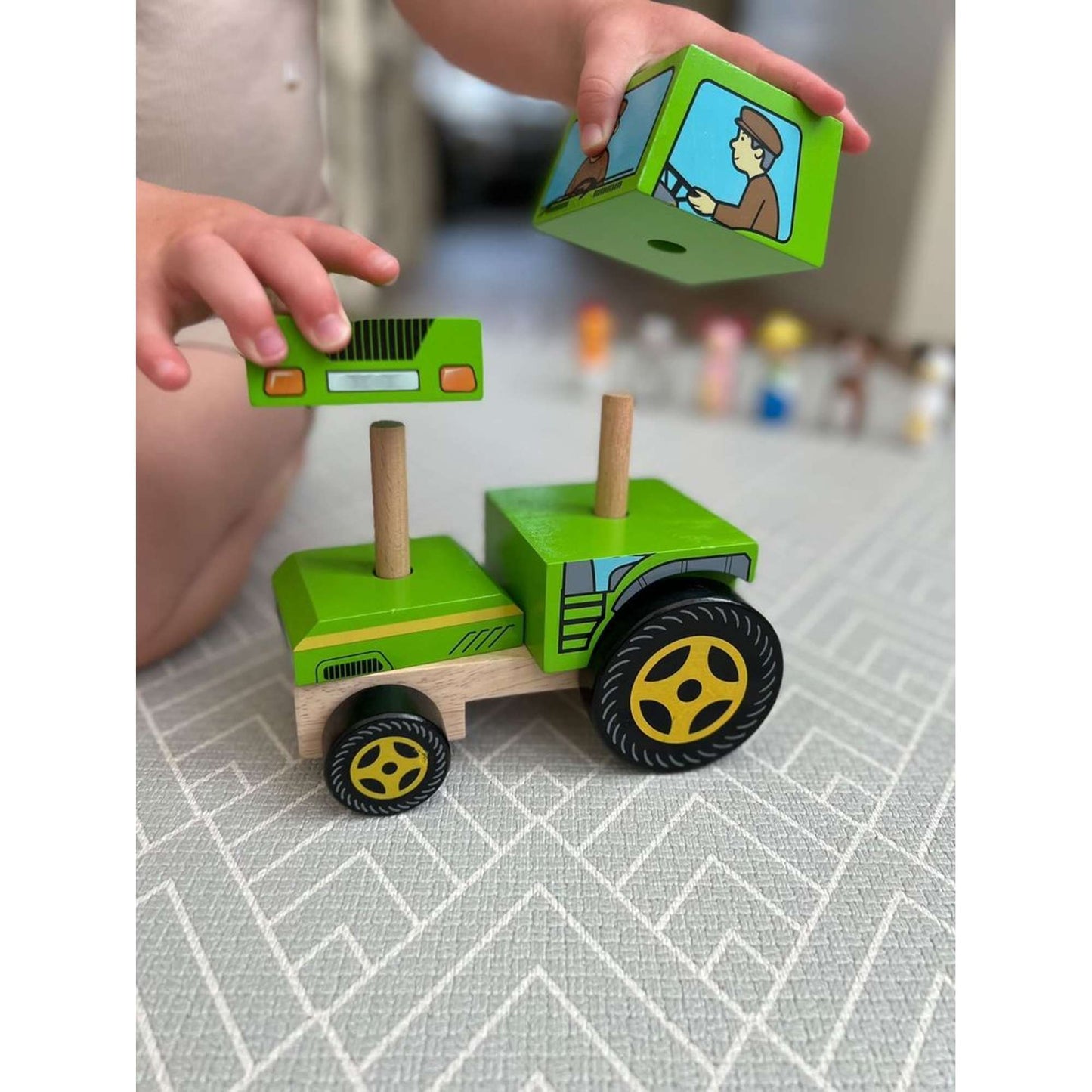 Stacking Tractor Toy - Toby Tiger UK