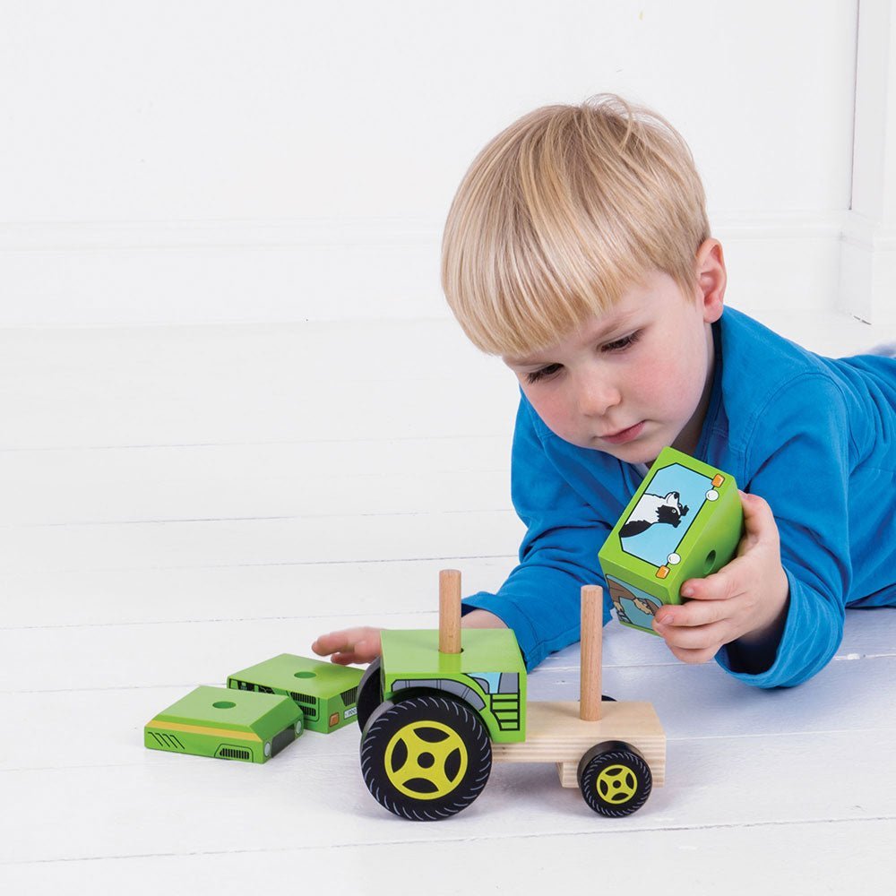 Stacking Tractor Toy - Toby Tiger UK Retail