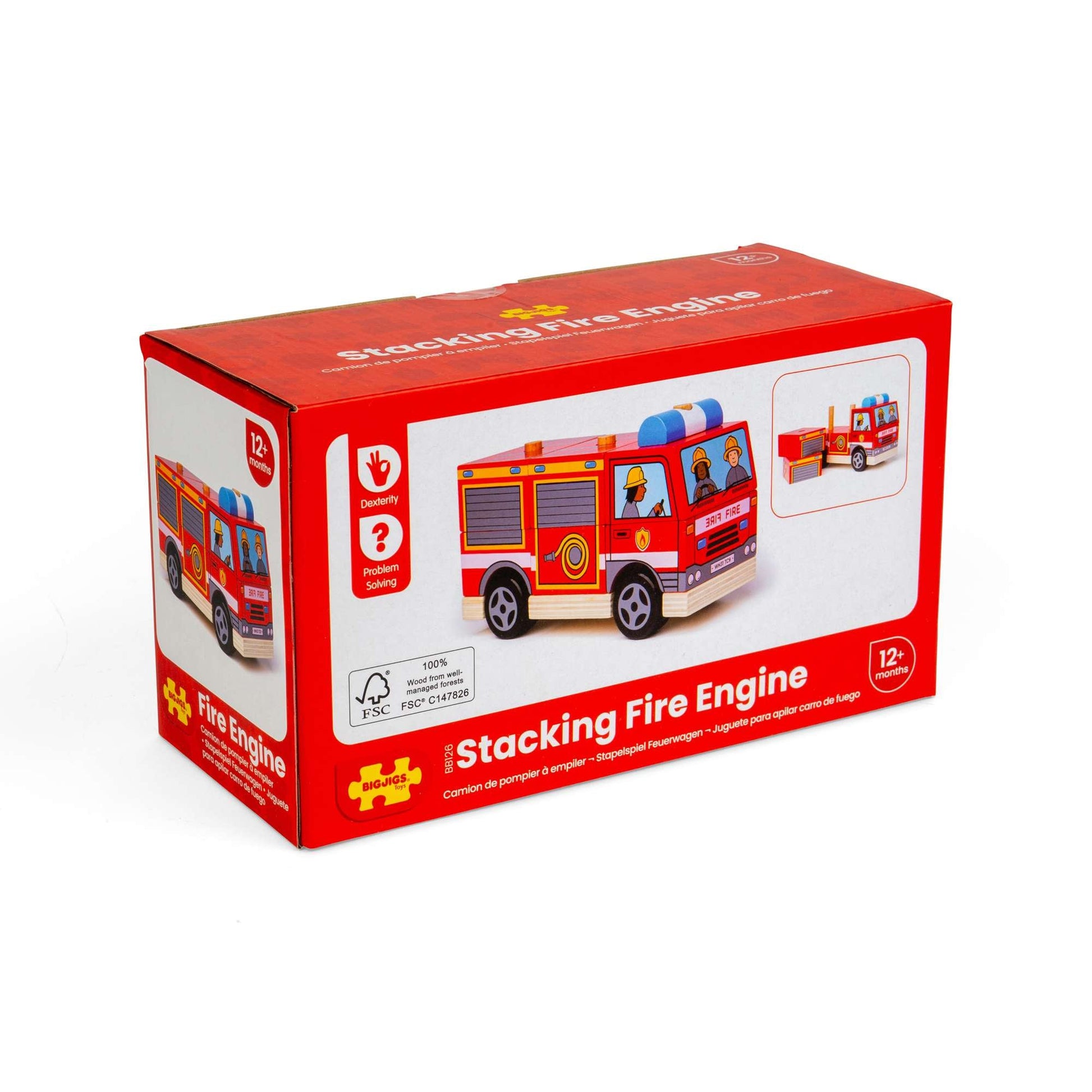 Stacking Fire Engine Toy - Toby Tiger UK