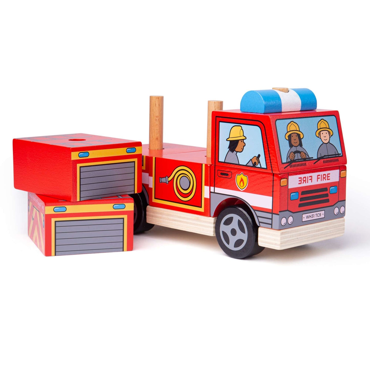 Stacking Fire Engine Toy - Toby Tiger UK