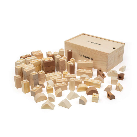 Natural Wood Clicking Blocks - Toby Tiger UK