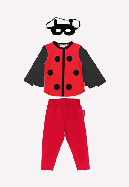 Organic Ladybird T-Shirt & Mask Set with Leggings