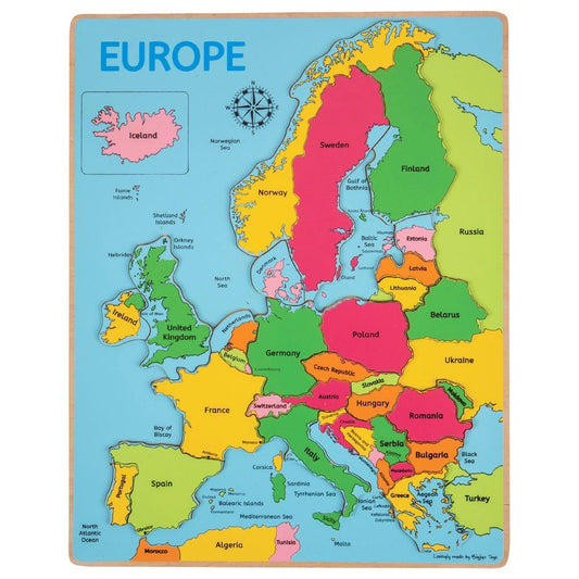 Europe Inset Puzzle - Toby Tiger