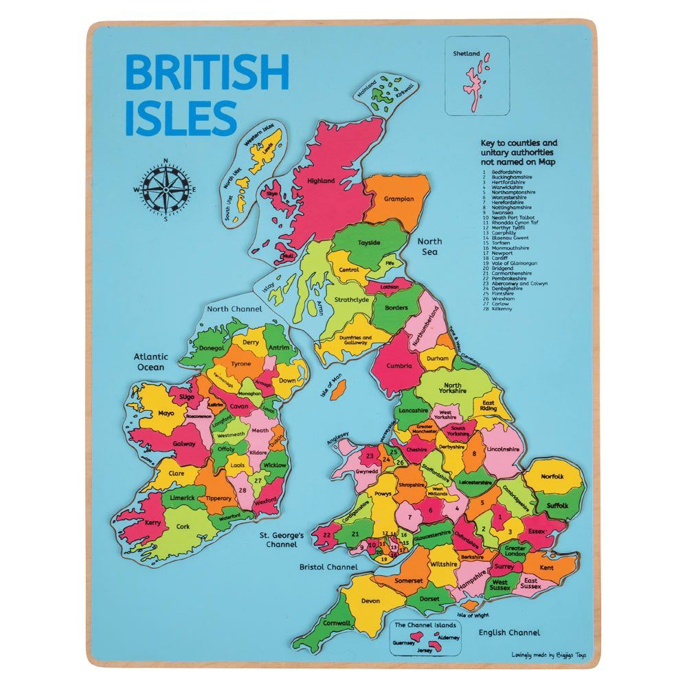 British Isles Inset Puzzle - Toby Tiger